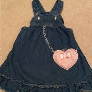 Super cute denim jumper dress 24 mos Younghearts